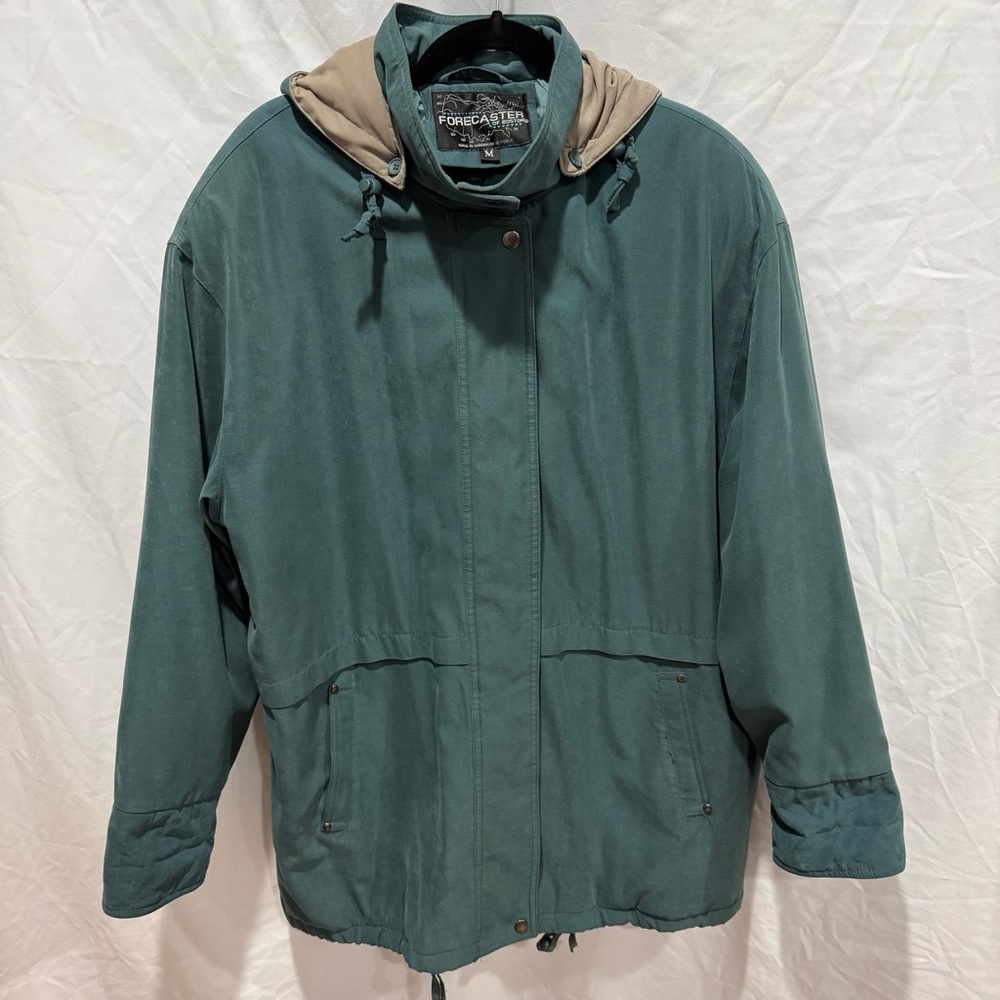 Forecaster‎ of Boston Teal Hooded Winter Jacket Medium Detachable Hood Puffer